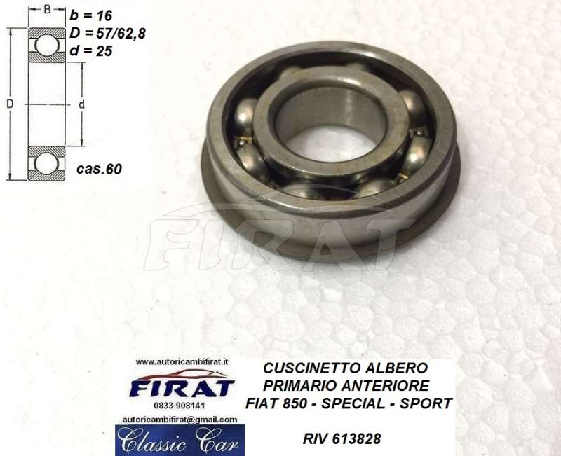 CUSCINETTO CAMBIO FIAT 850 (RIV 613828)